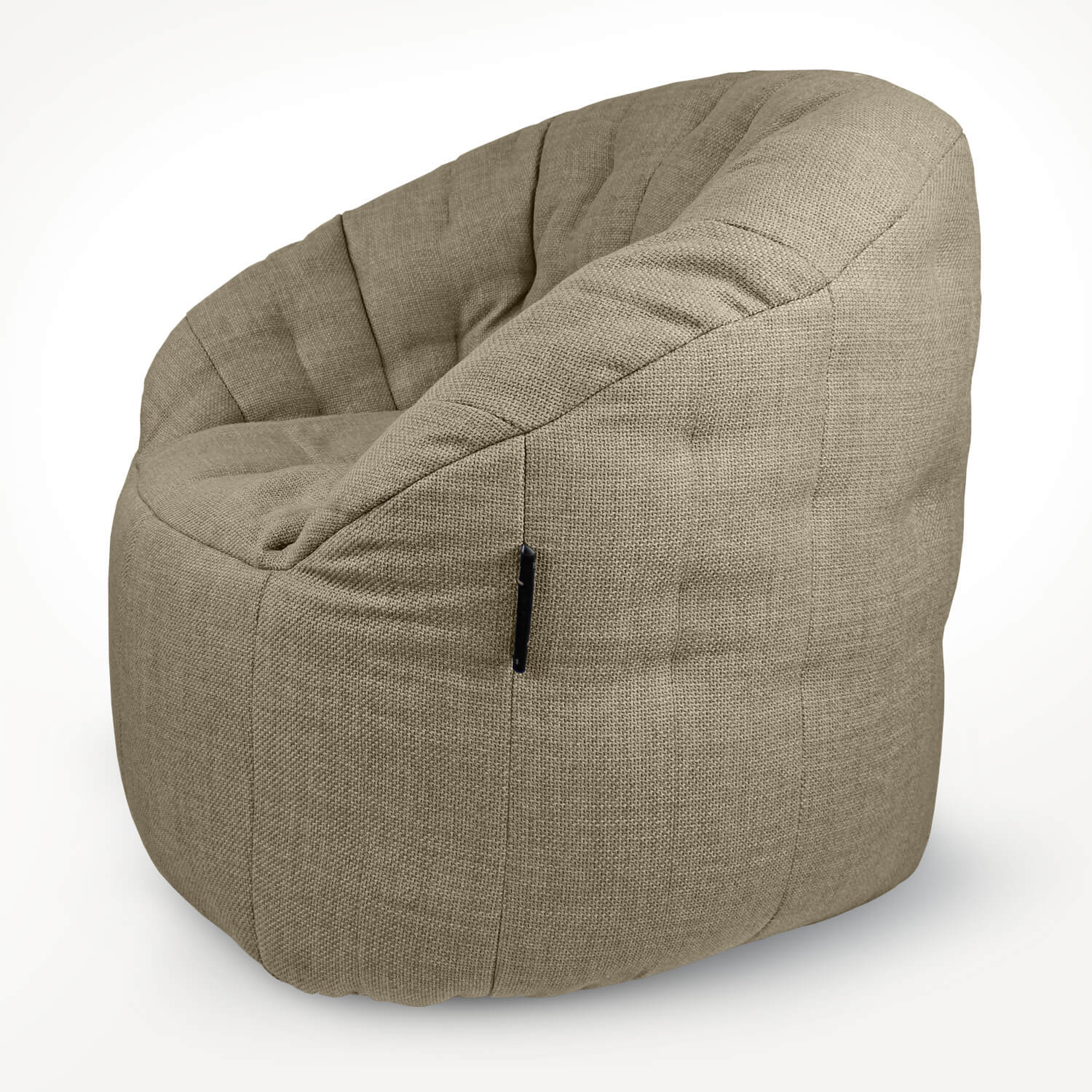 натуральное полукруглое бескаркасное кресло Butterfly Sofa из рогожки для гостиной, домашнего кинотеатра и офиса