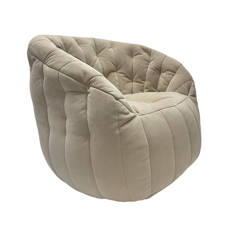 натуральное полукруглое бескаркасное кресло Butterfly Sofa велюровое — дизайн и качество