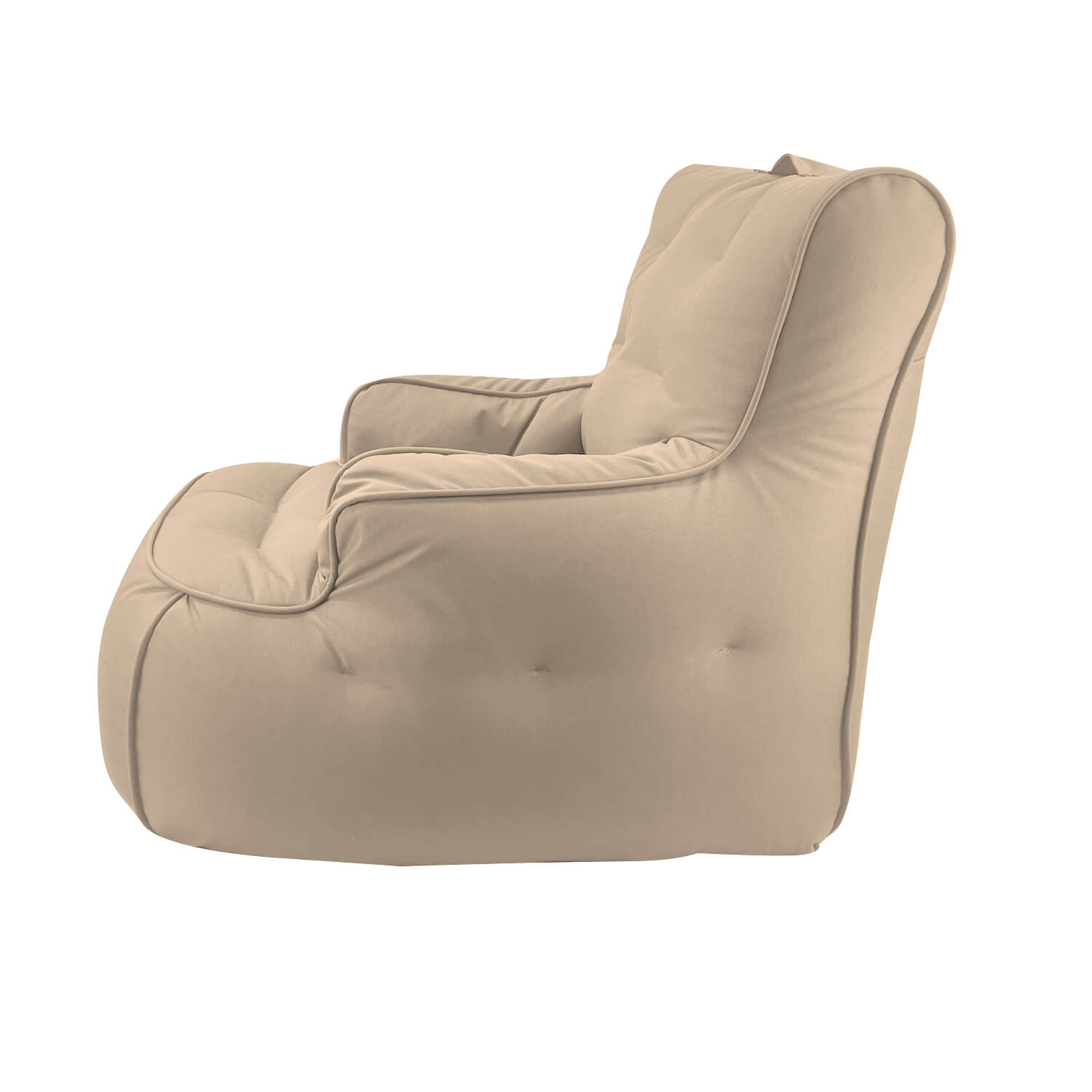 бежевое уличное лаунж-кресло Tranquility Armchair уличное из олефина для террасы, сада и веранды — фото в интерьере