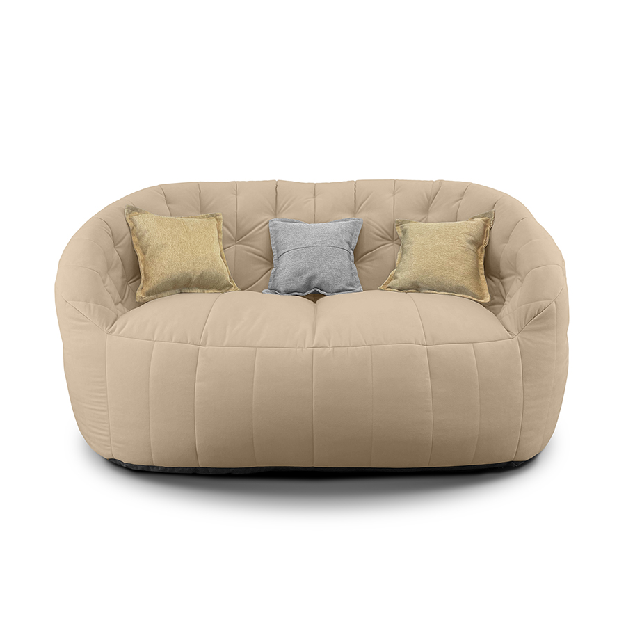 натуральное двойной бескаркасный диван Butterfly Twin Sofa велюровое для гостиной и домашнего кинотеатра