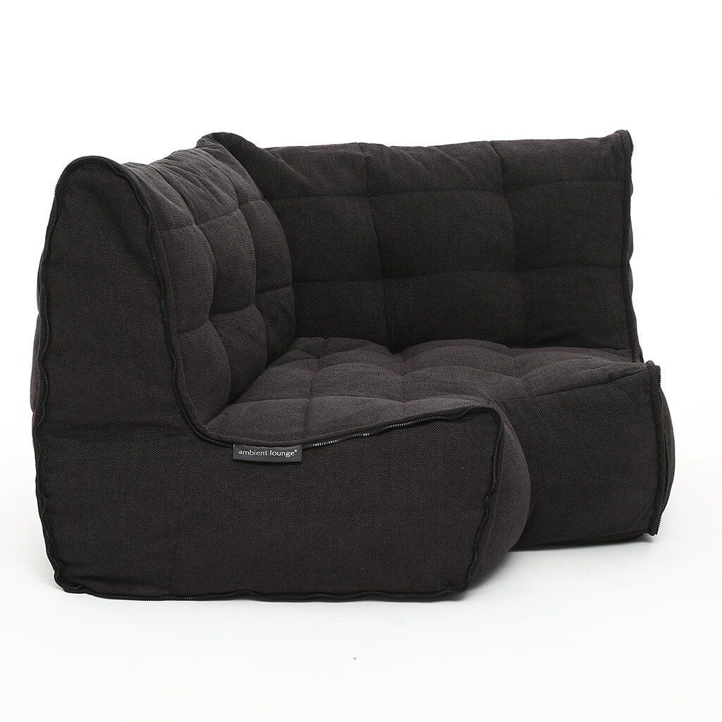 бескаркасная мебель Twin Modular Corner - Black Sapphire (Sofa Weave) Ambient Lounge из Sofa Weave Old — Black Sapphire из Sofa Weave Old в интерьере