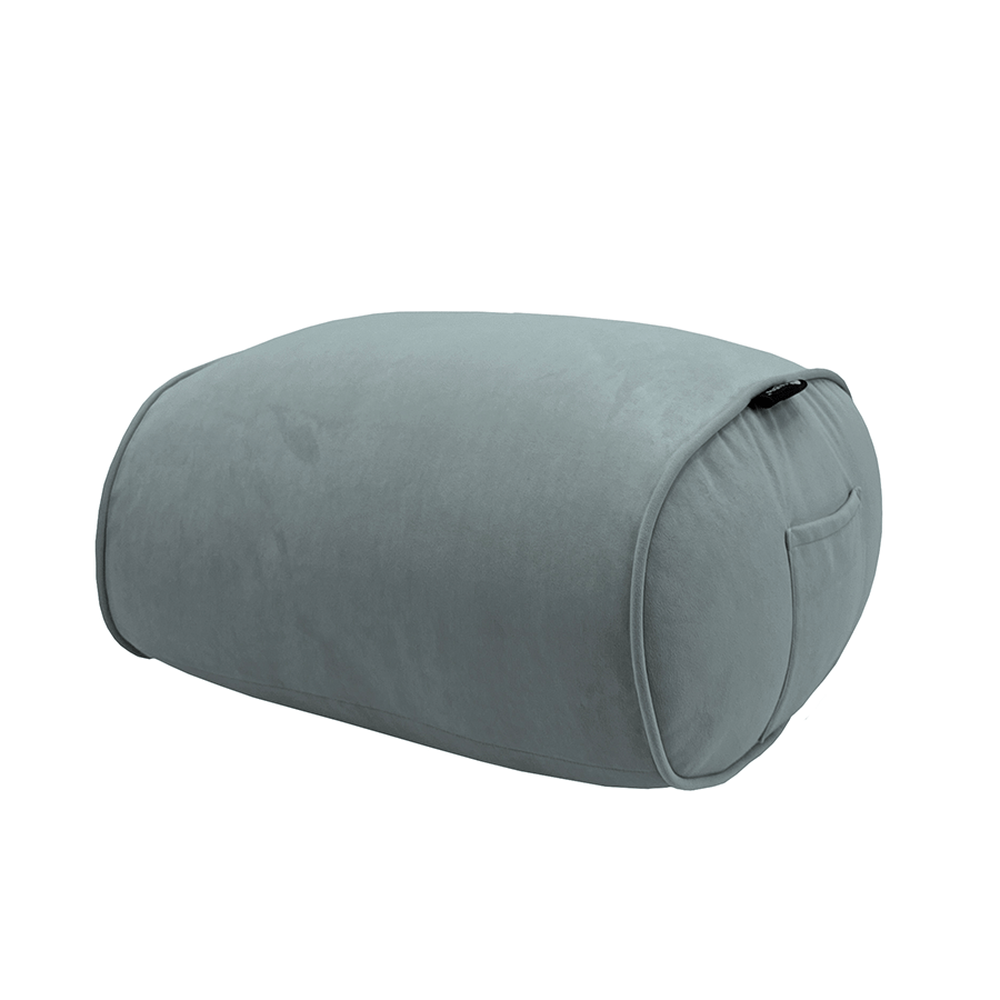 серое просторное бескаркасное кресло Butterfly Sofa Deluxe велюровое для гостиной, переговорной и лаунж-зоны