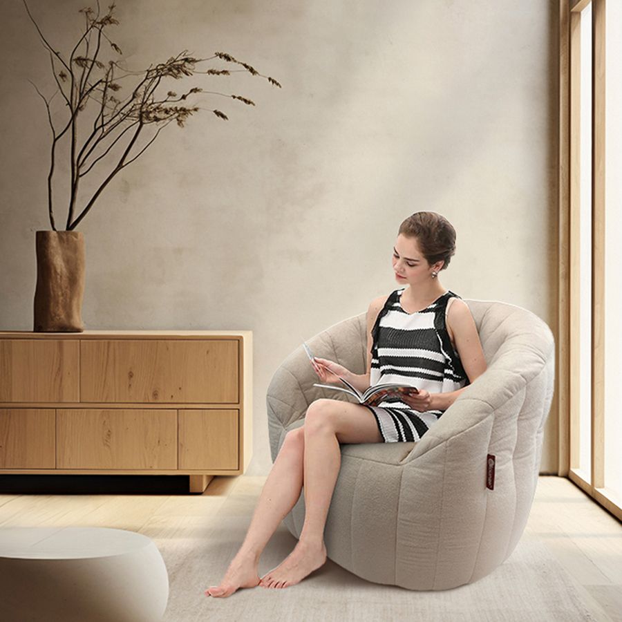 натуральное полукруглое бескаркасное кресло Butterfly Sofa — дизайн и качество