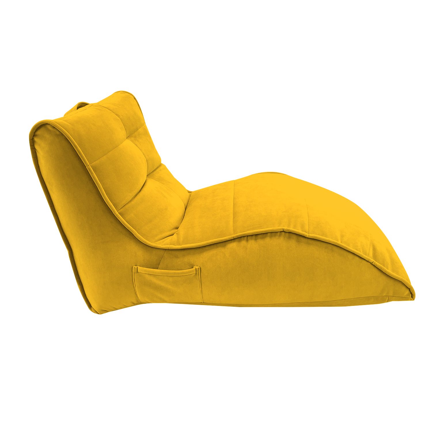 жёлтое бескаркасный лаунж-диван Avatar Sofa велюровое — дизайн и качество