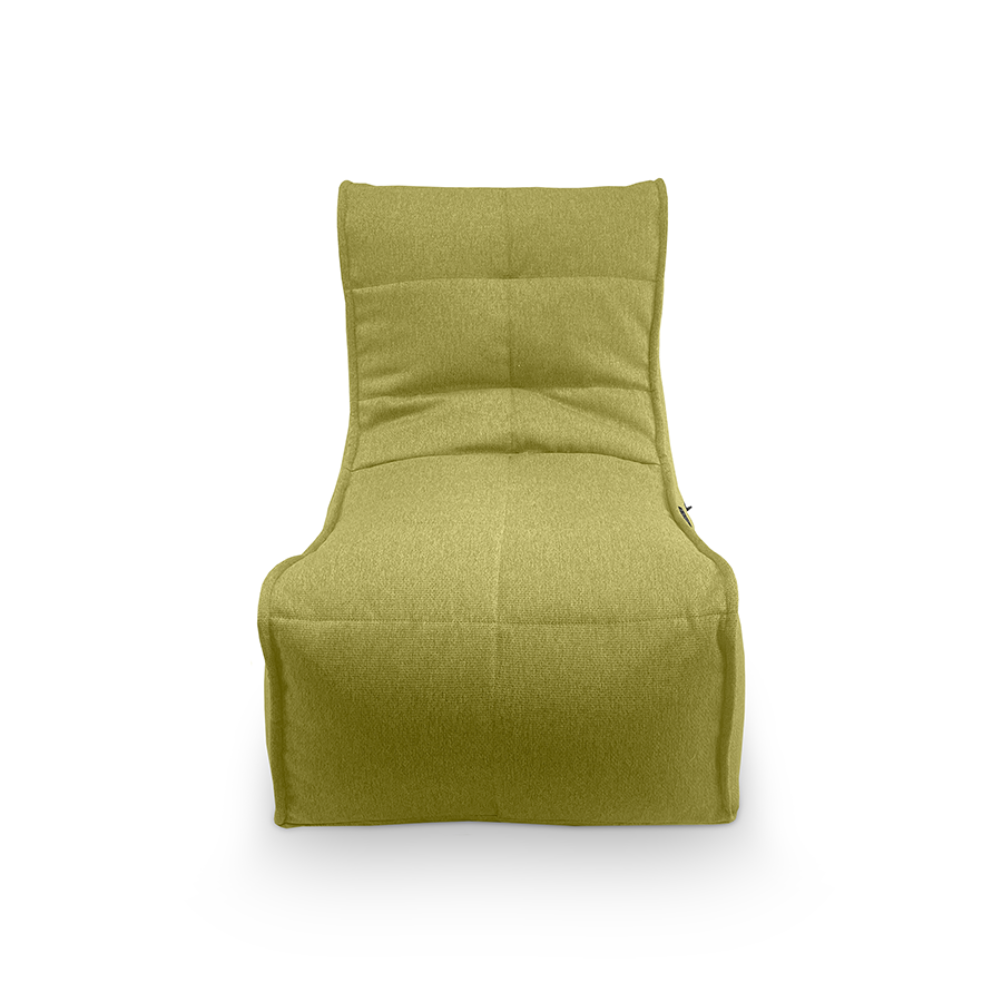 зелёное уличный бескаркасный диван Evolution Sofa жаккардовое для террасы, сада и веранды — крупный план