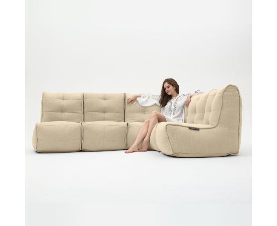 натуральное Г-образный модульный диван Mod4 L Sofa шенилловое для гостиной и зала