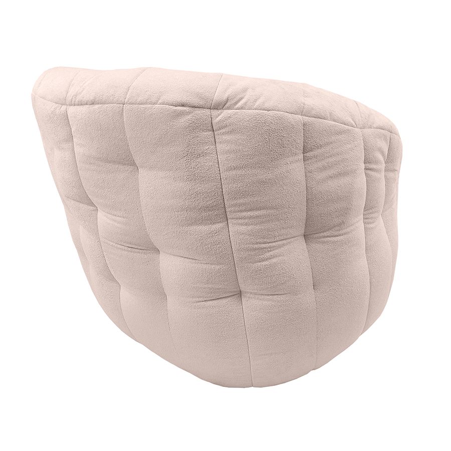 пудровое полукруглое бескаркасное кресло Butterfly Sofa в интерьере гостиная