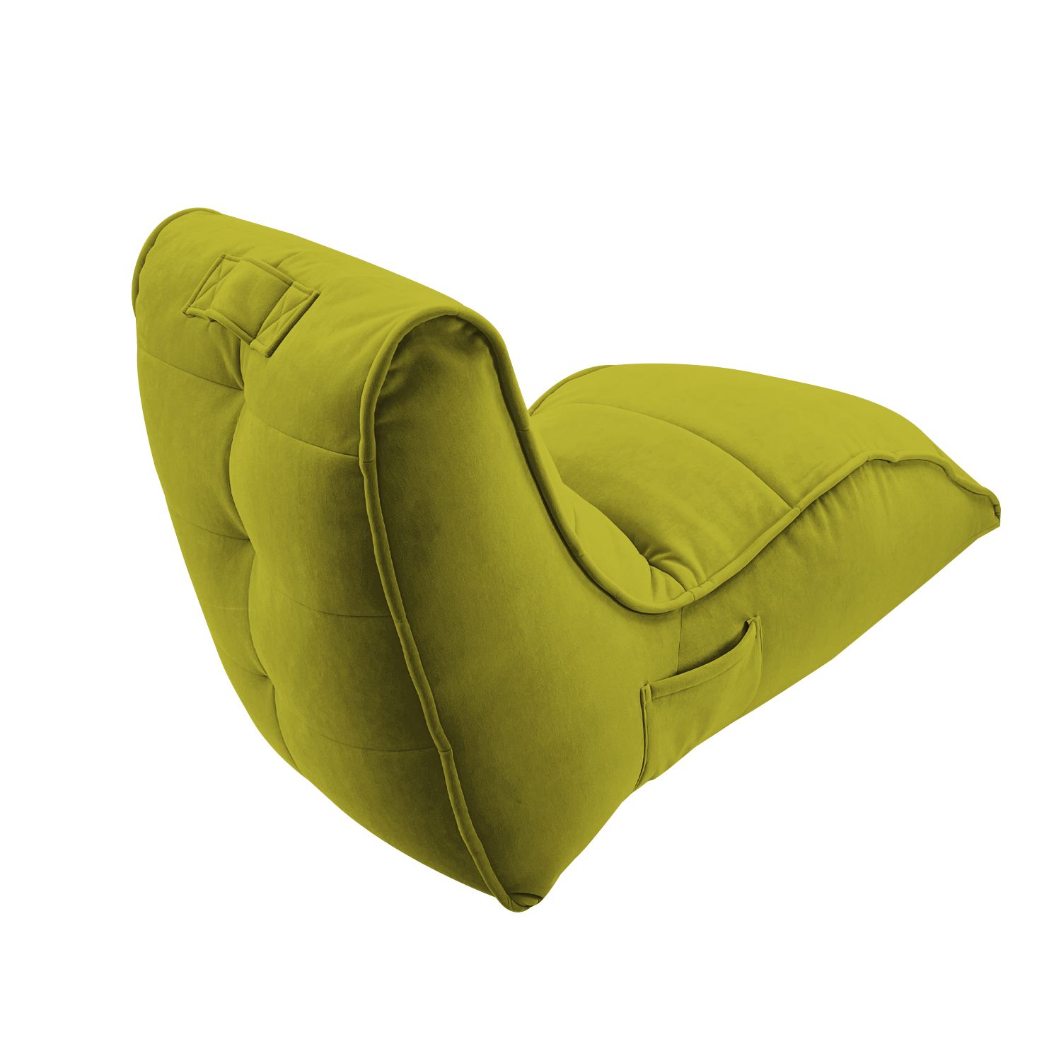 зелёное бескаркасный лаунж-диван Avatar Sofa велюровое в интерьере гостиная