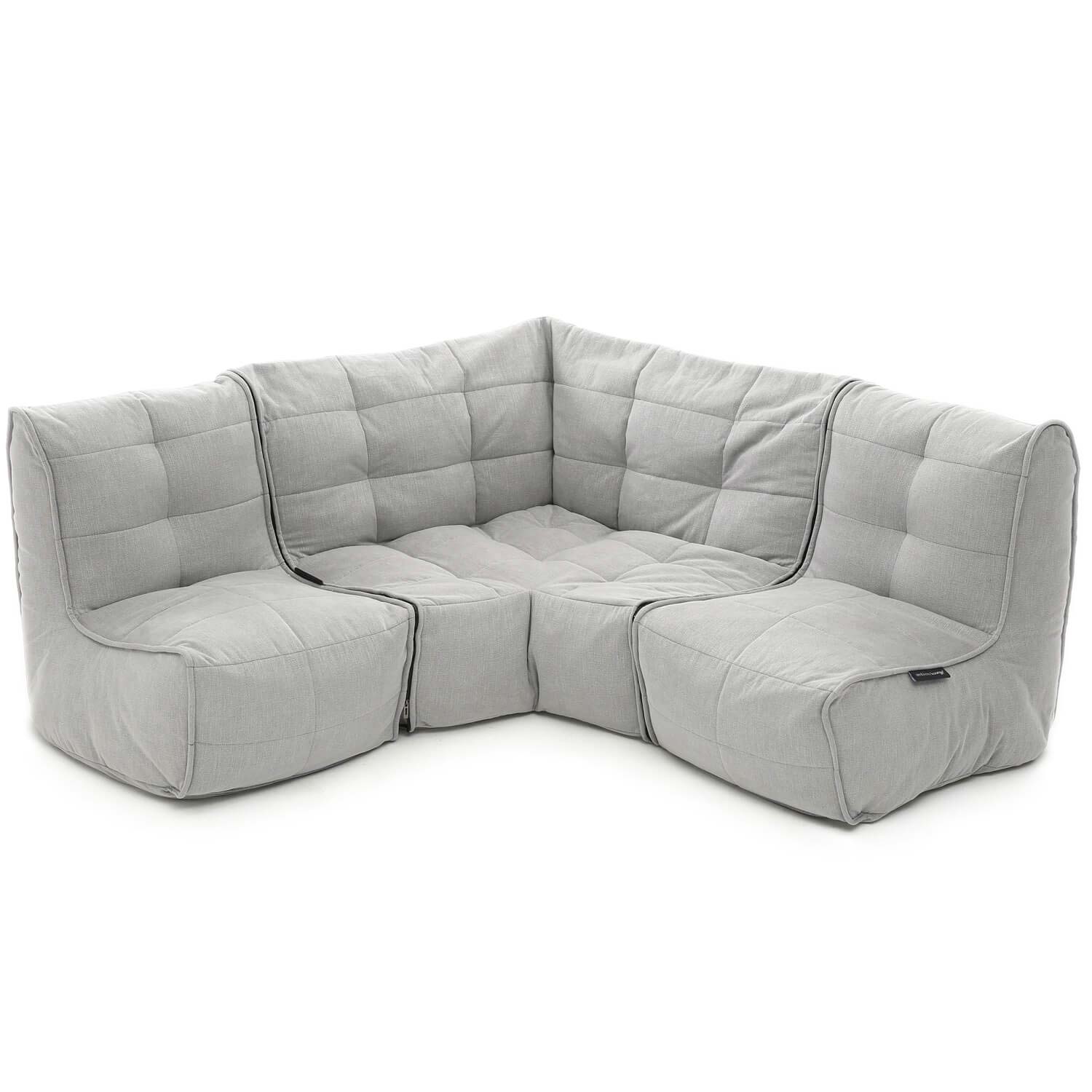 серое угловой модульный диван Mod3 Cozy Corner из Sofa Weave для гостиной и кабинета