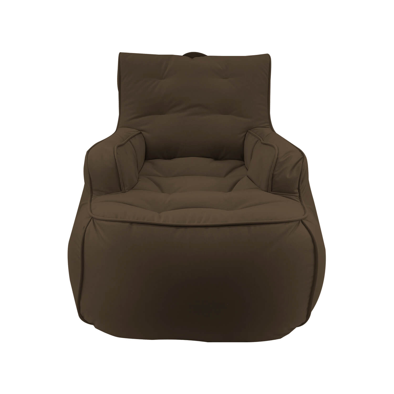 коричневое уличное лаунж-кресло Tranquility Armchair уличное из олефина для террасы, сада и веранды — вид сбоку