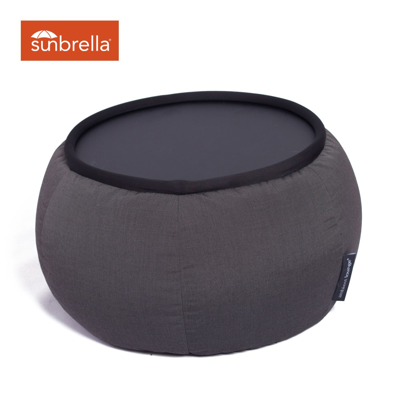 чёрное складной столик Versa Table для гостиной и лаунж-зоны рядом с диваном