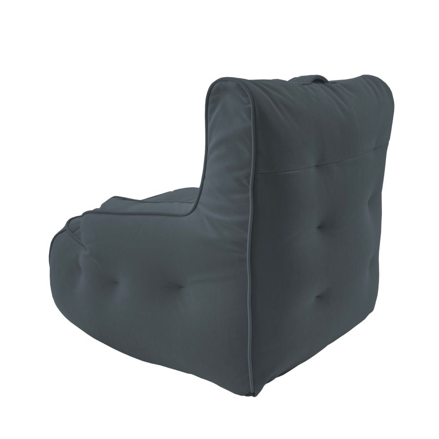 тёмно-серое уличное лаунж-кресло Tranquility Armchair велюровое — дизайн и качество
