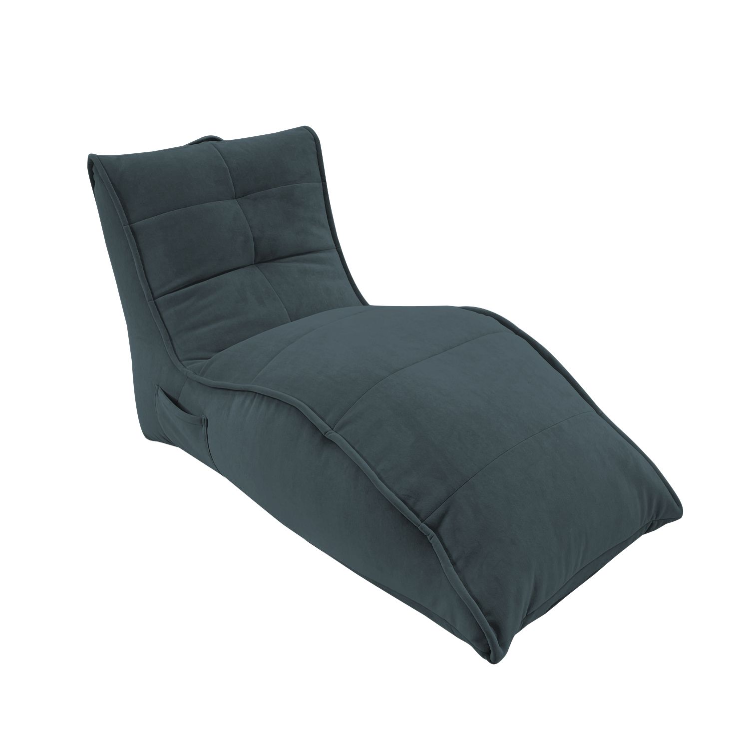 тёмно-серое бескаркасный лаунж-диван Avatar Sofa велюровое для гостиной, кабинета и лаунж-зоны