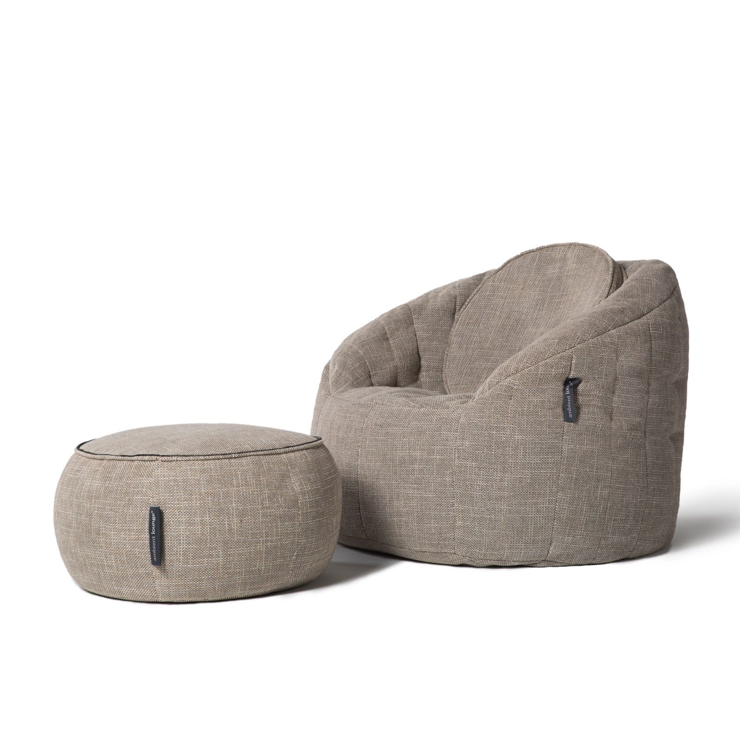 пуф Wing Ottoman - Eco Weave (Sofa Weave) Ambient Lounge из Sofa Weave Old — Eco Weave из Sofa Weave Old рядом с диваном