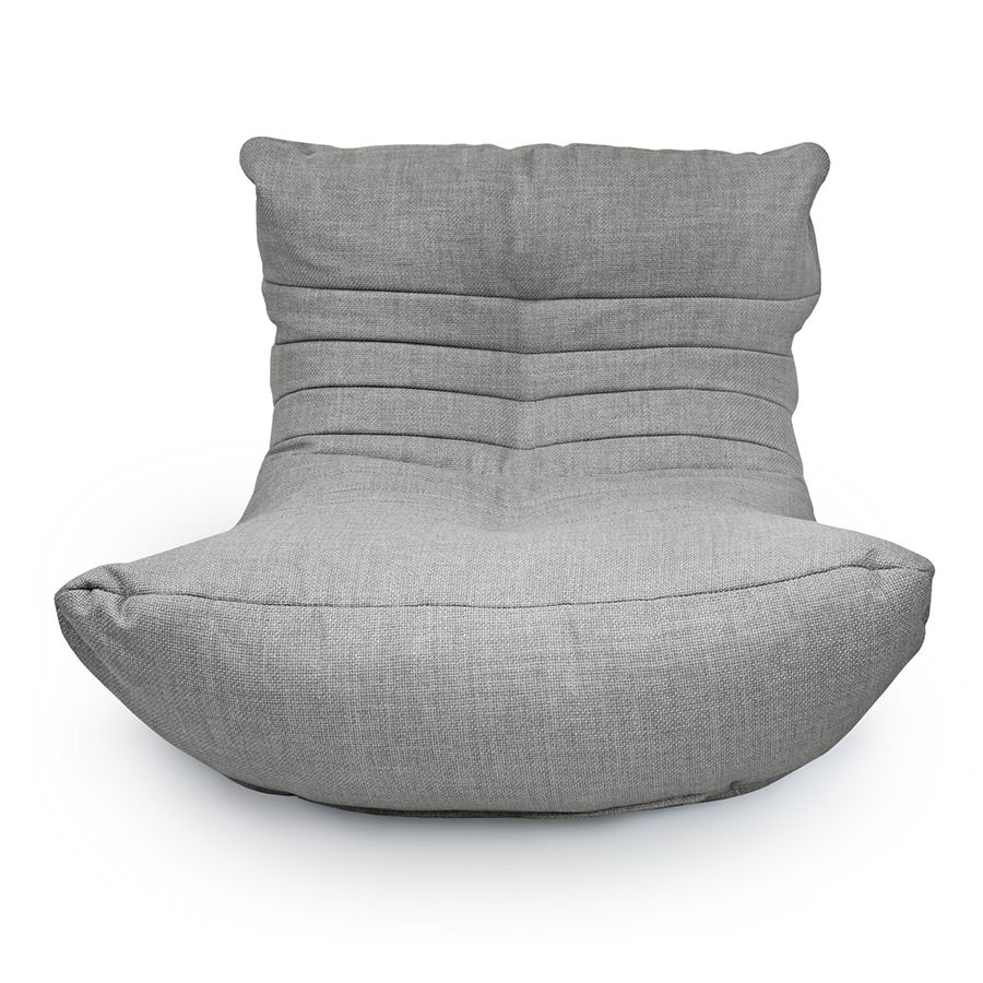 серое акустический бескаркасный диван Acoustic Sofa из рогожки для домашнего кинотеатра, офиса и студии