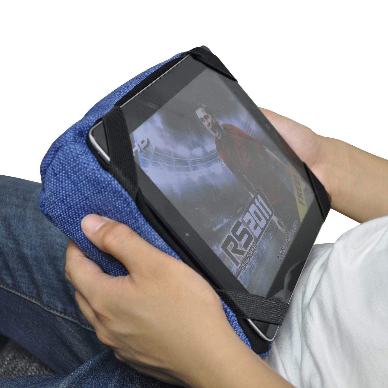 Tech Pillow - Blue Jazz (Sofa Weave) — вид сбоку