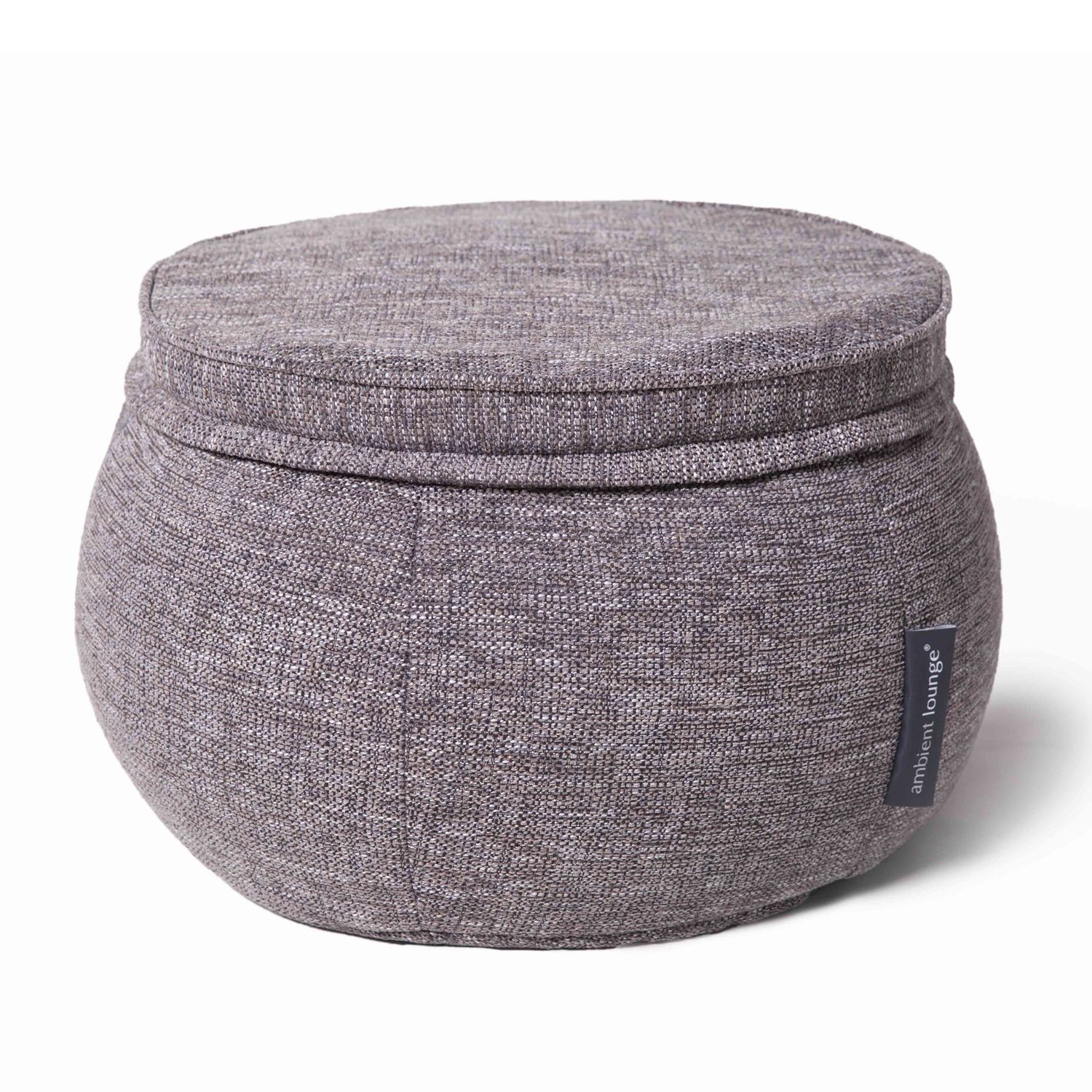 тёмно-серое пуф с подлокотниками Wing Ottoman из Sofa Weave для гостиной и лаунж-зоны