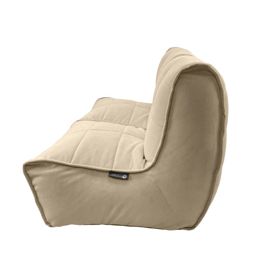 натуральное двойной модульный диван Twin Couch велюровое для гостиной и переговорной — крупный план