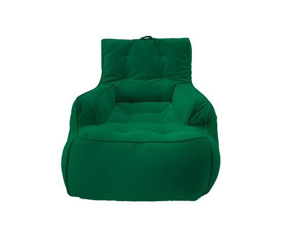 зелёное уличное лаунж-кресло Tranquility Armchair велюровое для террасы, сада и веранды