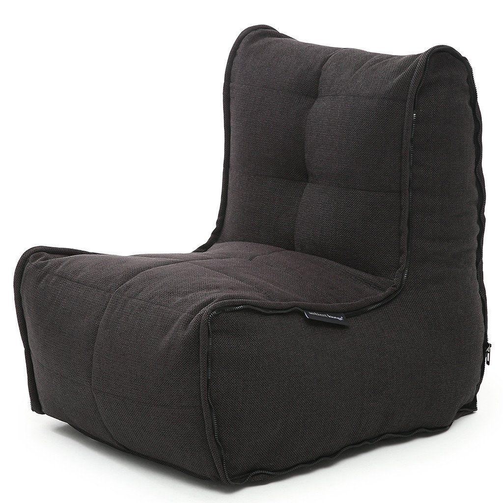 чёрное-графитовое одинарный модуль дивана Twin Modular Single из Sofa Weave для гостиной — модульная система