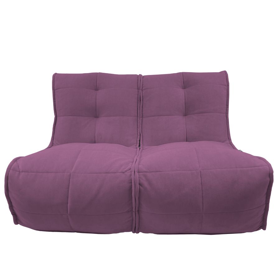 розовое двойной модульный диван Twin Couch велюровое в интерьере гостиная