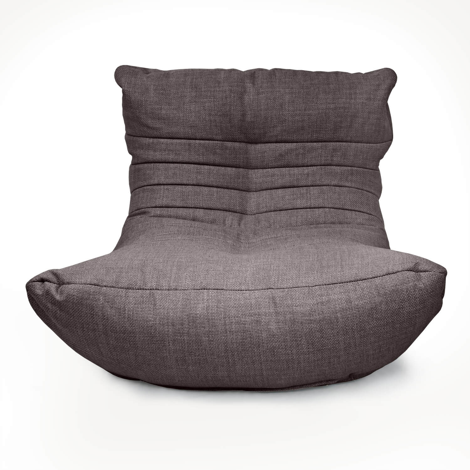тёмно-серое акустический бескаркасный диван Acoustic Sofa из рогожки для домашнего кинотеатра, офиса и студии