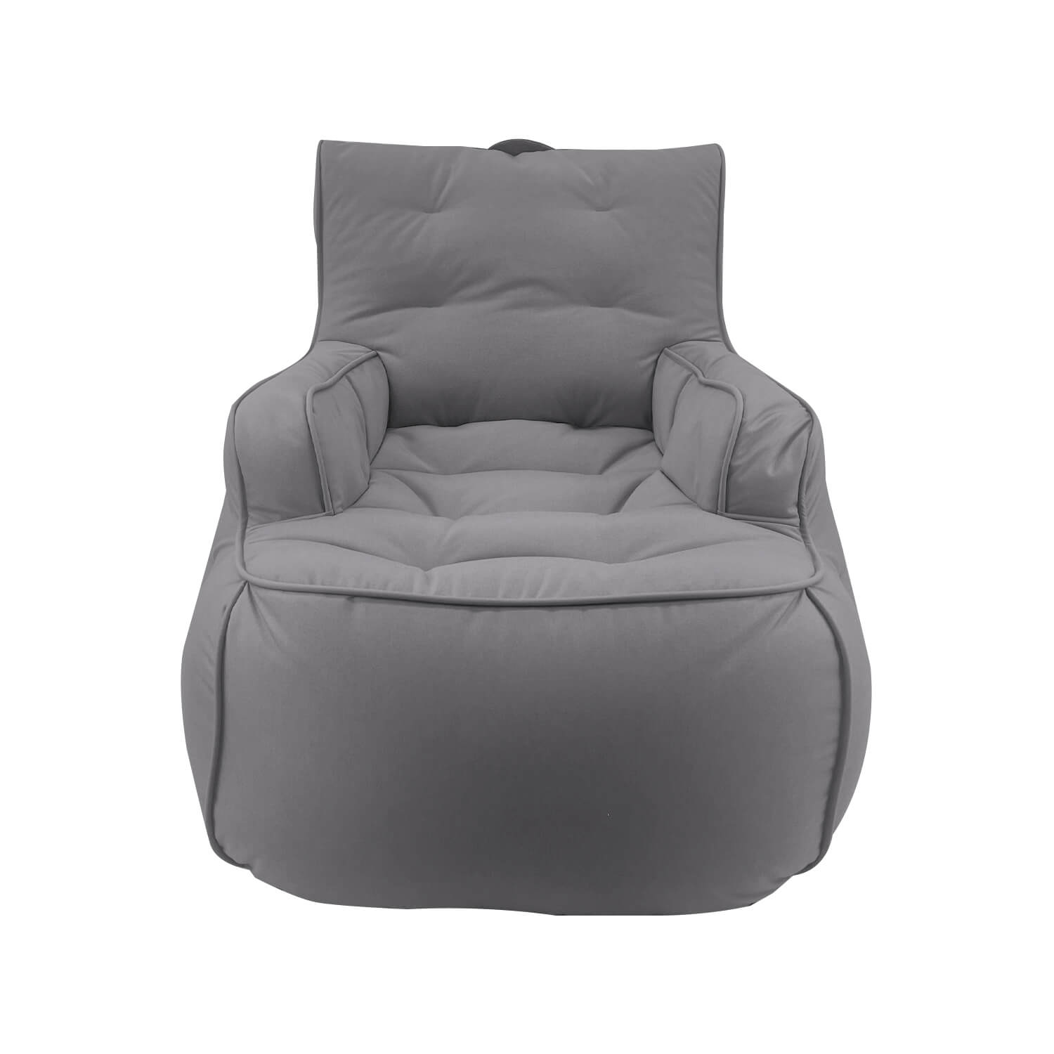 тёмно-серое уличное лаунж-кресло Tranquility Armchair уличное из олефина для террасы, сада и веранды — фото в интерьере