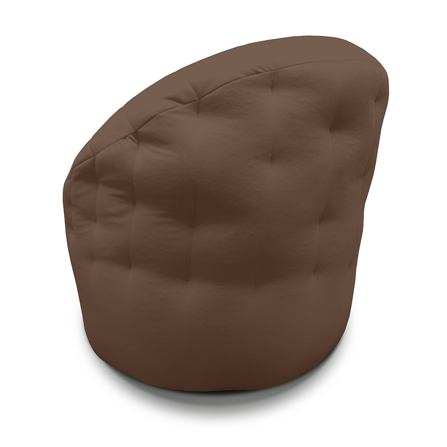 Купить лёгкое бескаркасное кресло Butterfly Light Sofa - Hot Chocolate (коричневый Велюр)