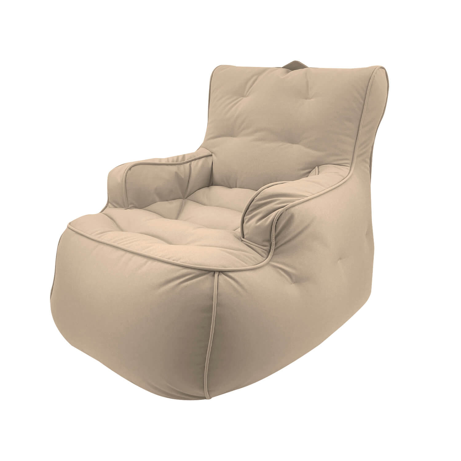 бежевое уличное лаунж-кресло Tranquility Armchair уличное из олефина для террасы, сада и веранды — вид сбоку