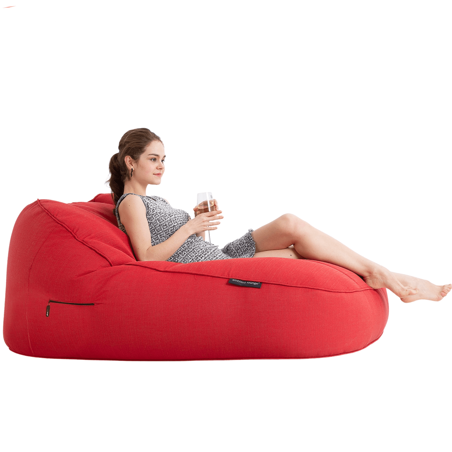 красное уличный двухместный диван Satellite Twin Sofa уличное (Oxford) в интерьере терраса