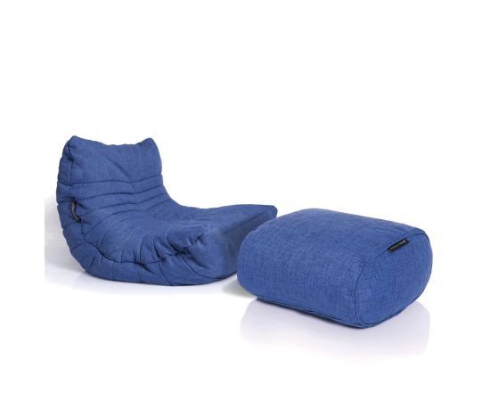 синее акустическое кресло-мешок Acoustic Lounge из Sofa Weave для офиса, переговорной и студии