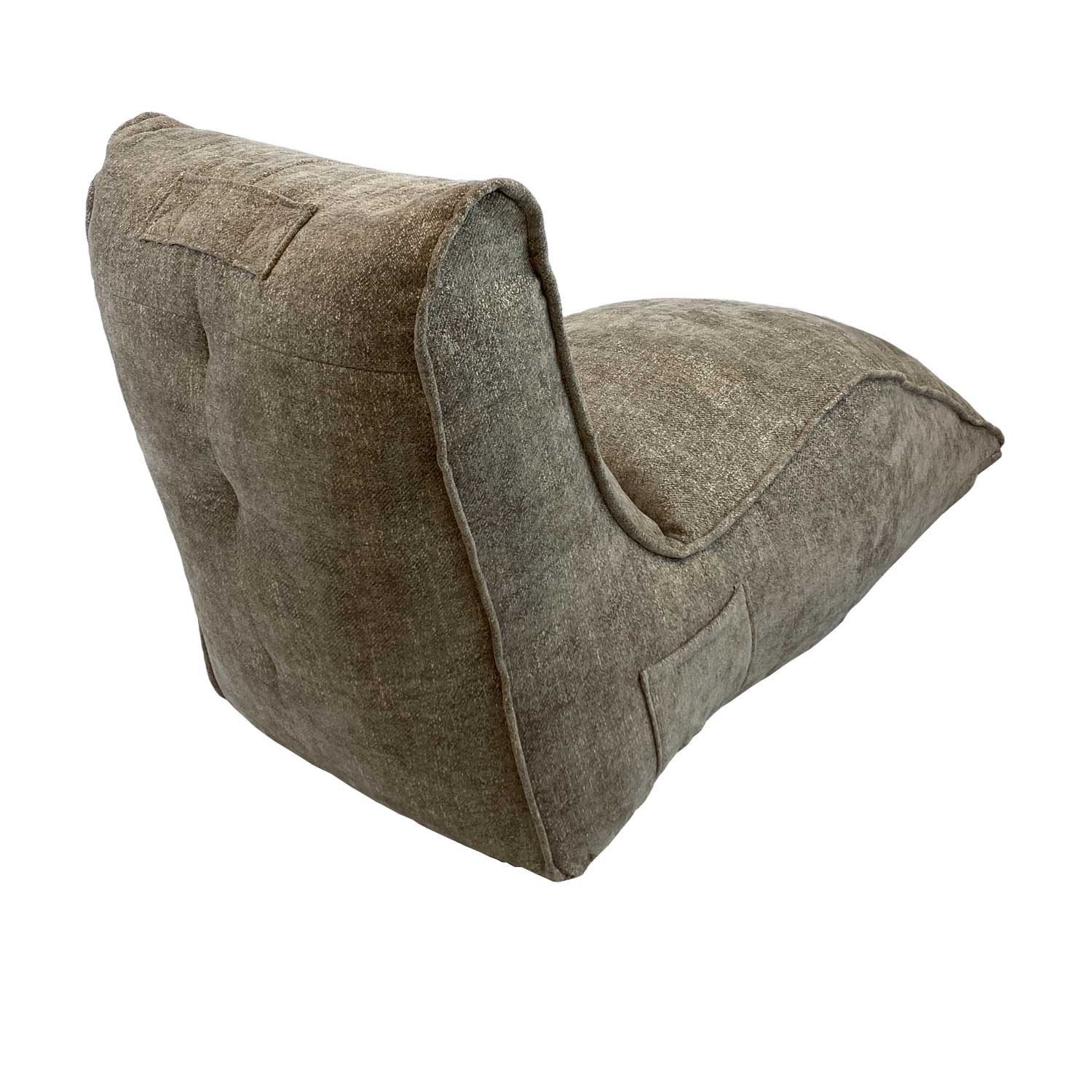натуральное бескаркасный лаунж-диван Avatar Sofa из рогожки для гостиной, кабинета и лаунж-зоны — фото в интерьере