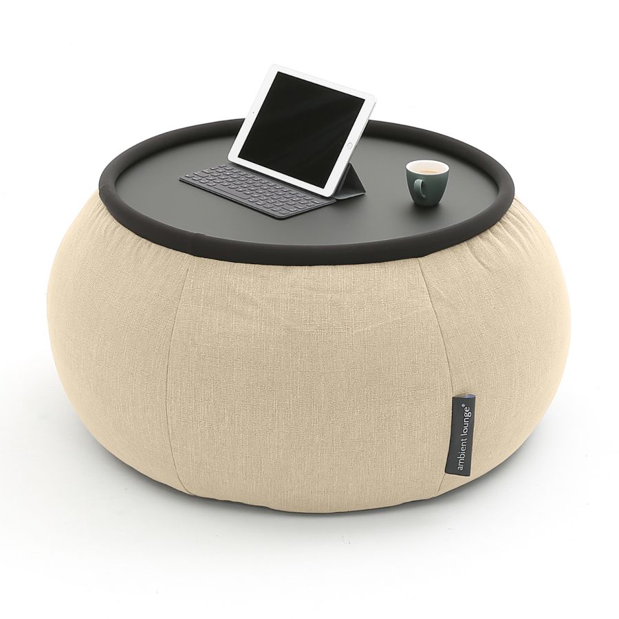 натуральное складной столик Versa Table шенилловое для гостиной и лаунж-зоны рядом с диваном — вид сбоку