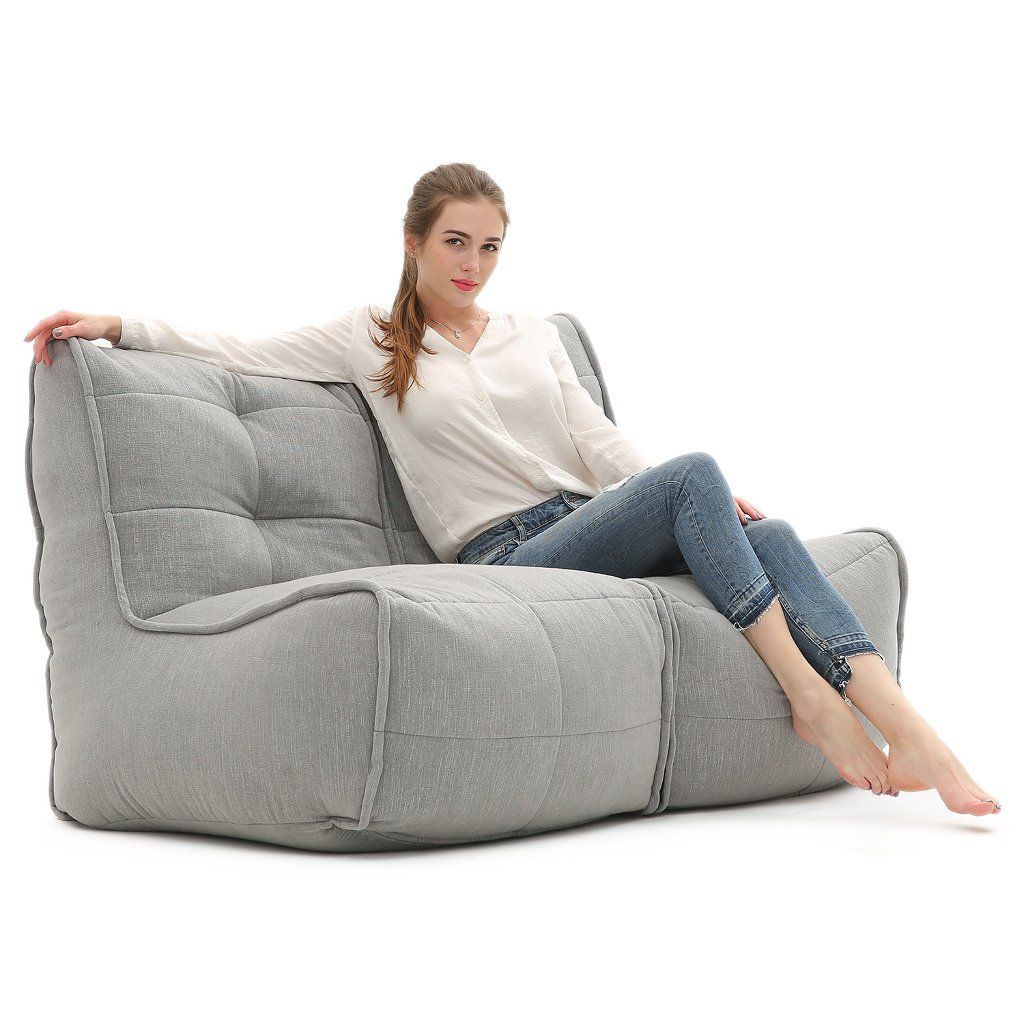серое двойной модульный диван Twin Couch из Sofa Weave для гостиной и переговорной