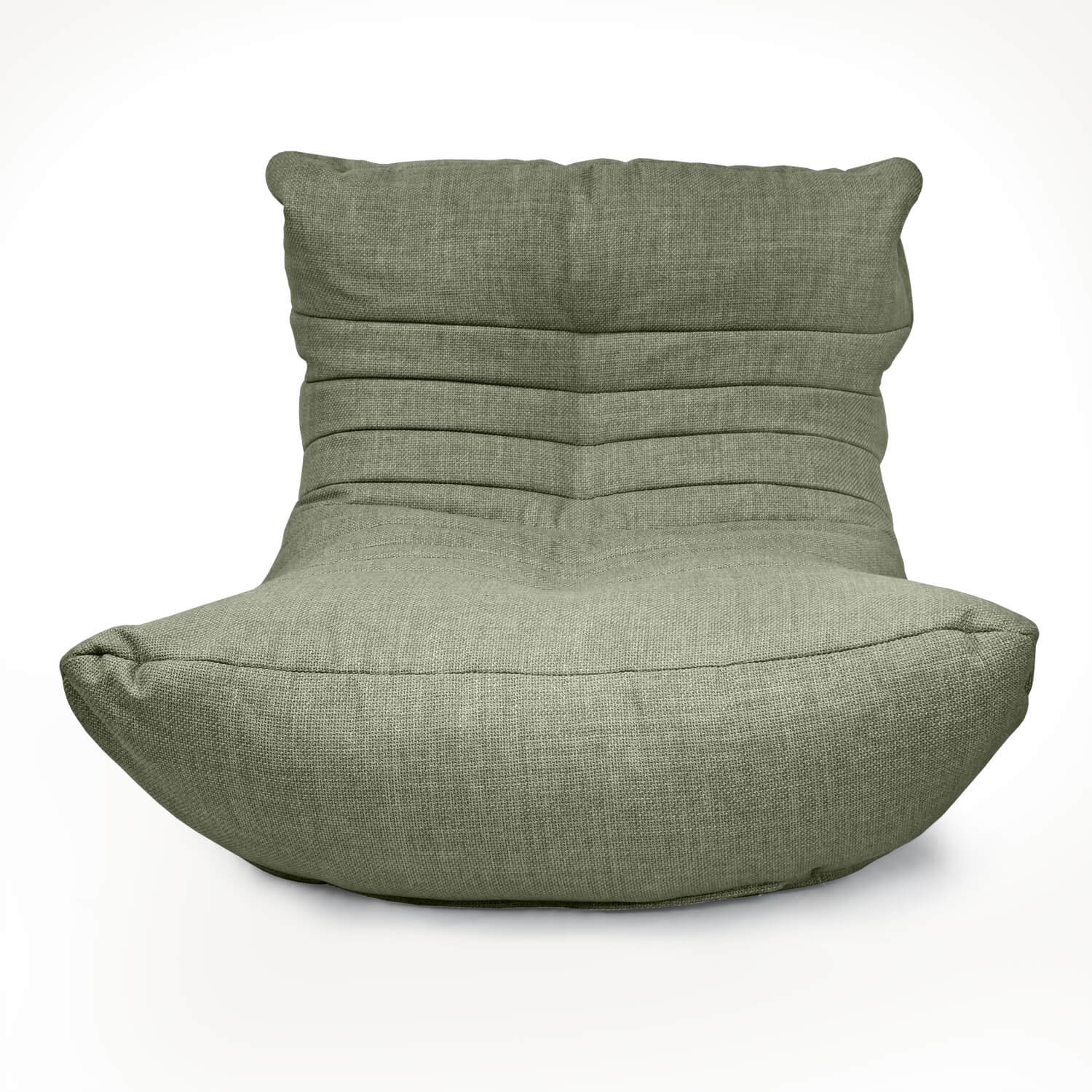 зелёное акустический бескаркасный диван Acoustic Sofa из рогожки для домашнего кинотеатра, офиса и студии