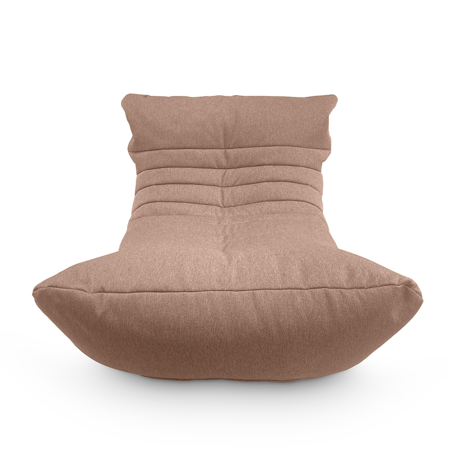 кофейное акустический бескаркасный диван Acoustic Sofa жаккардовое для домашнего кинотеатра, офиса и студии — фото в интерьере