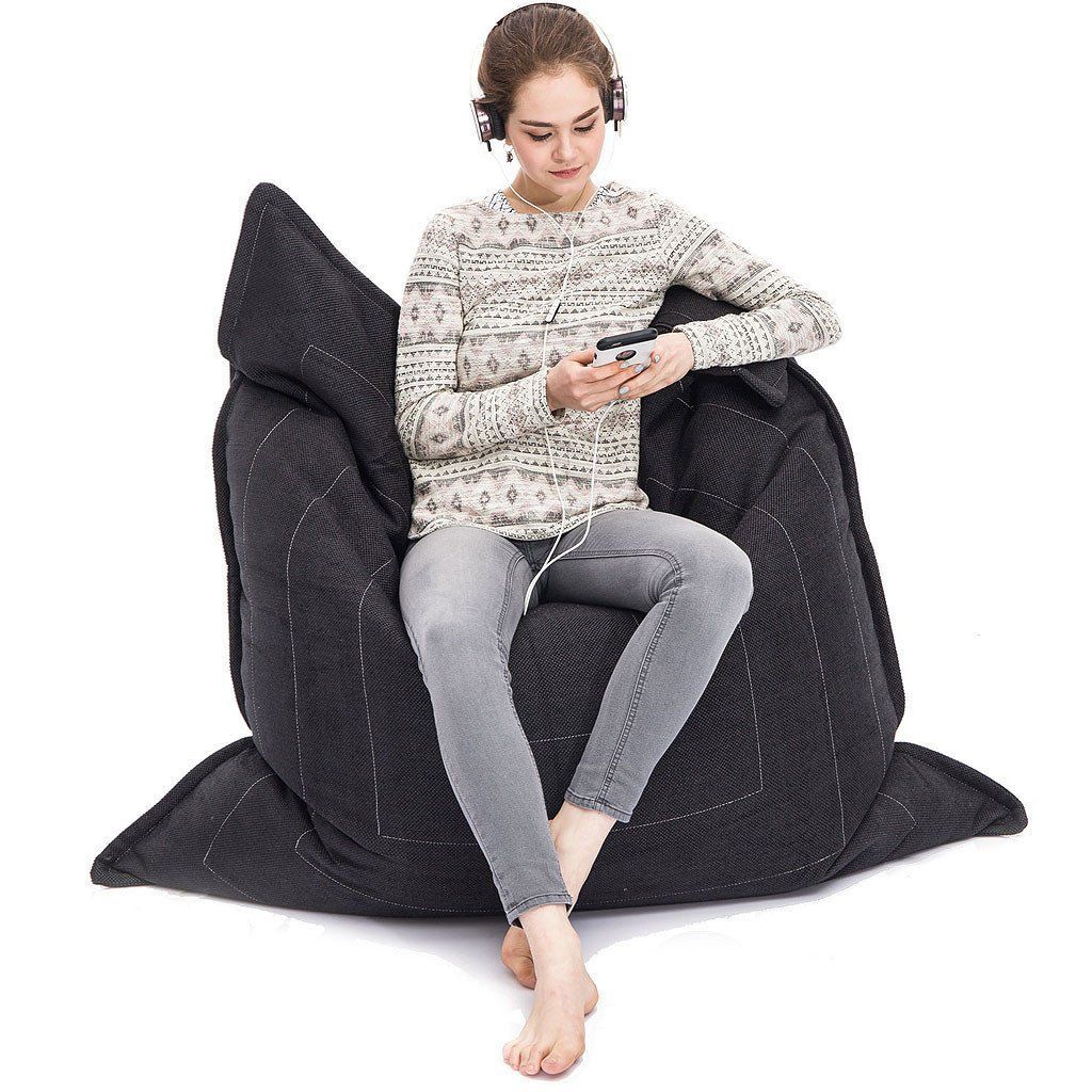 чёрное-графитовое уличный лаунж-шезлонг Zen Lounger из Sofa Weave для террасы, бассейна и сада