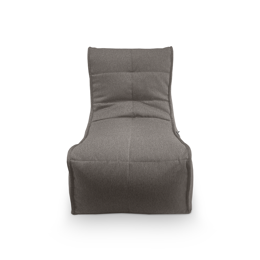 тёмно-серое уличный бескаркасный диван Evolution Sofa жаккардовое для террасы, сада и веранды — крупный план