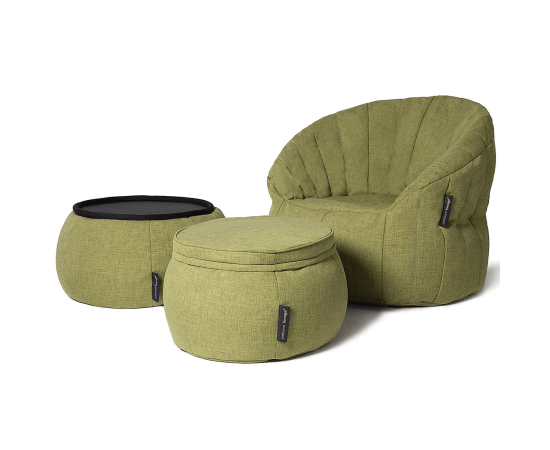 зелёное комплект бескаркасной мебели Contempo Package из Sofa Weave для гостиной и переговорной