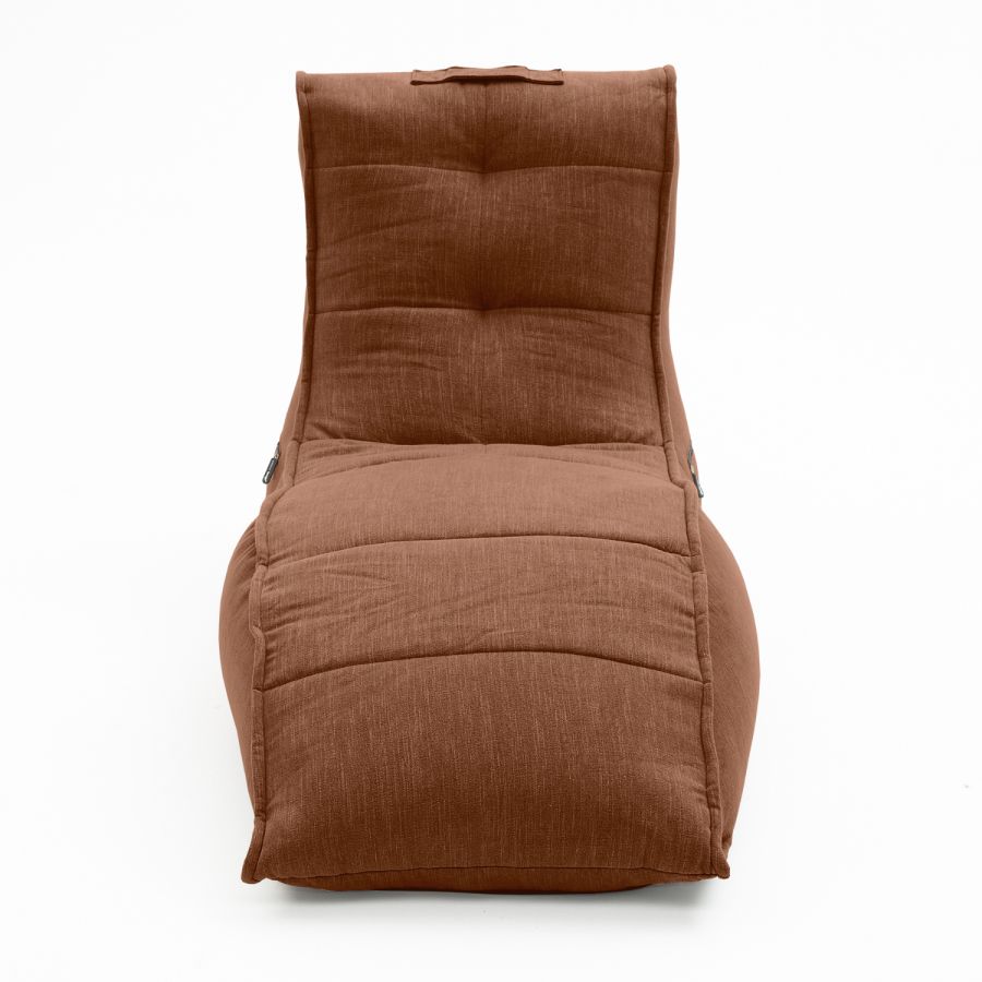 терракотовое бескаркасный лаунж-диван Avatar Sofa шенилловое для гостиной, кабинета и лаунж-зоны