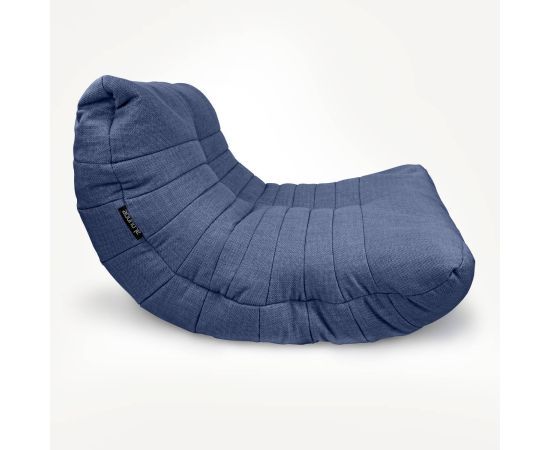 синее акустический бескаркасный диван Acoustic Sofa из рогожки для домашнего кинотеатра, офиса и студии