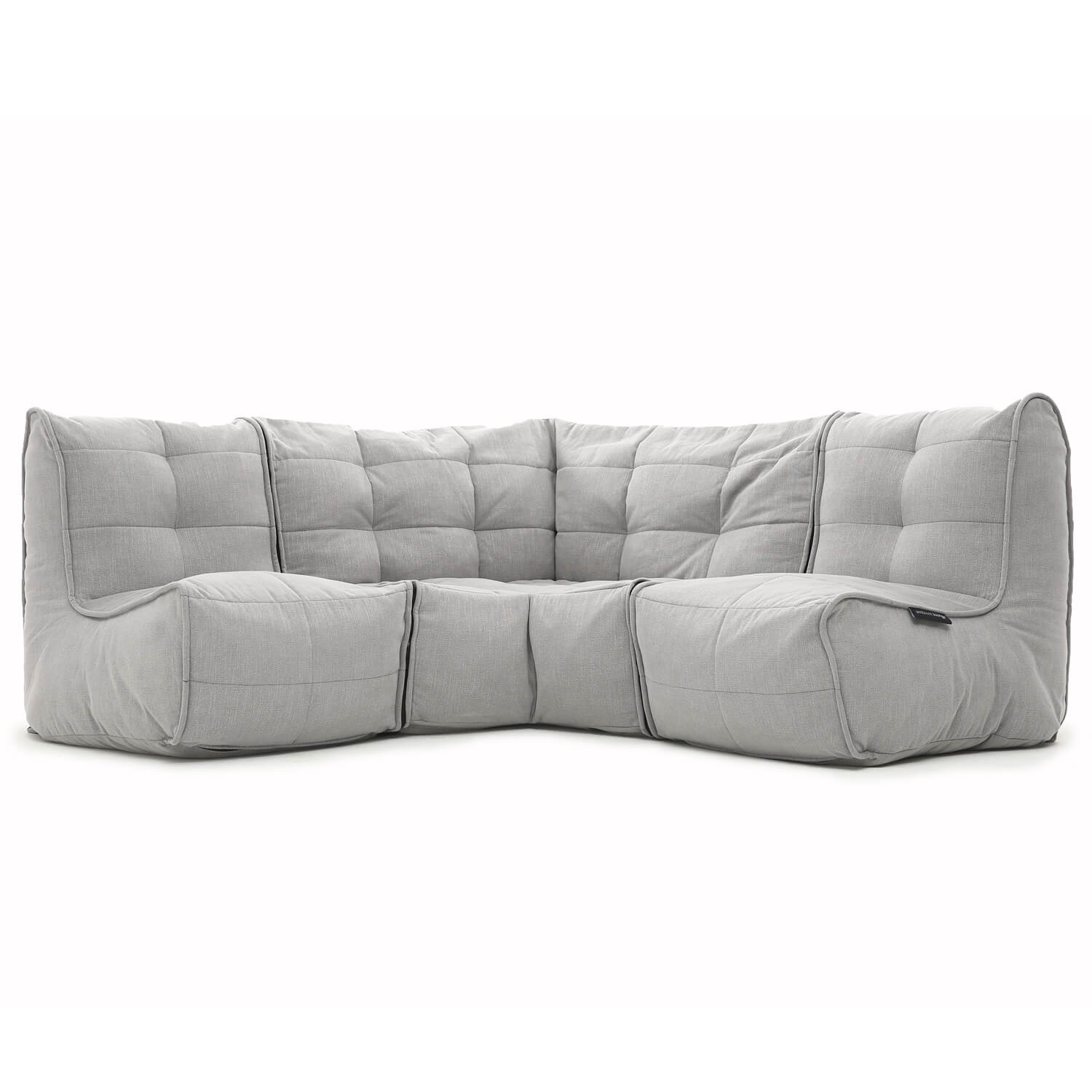 серое угловой модульный диван Mod3 Cozy Corner из Sofa Weave в интерьере гостиная