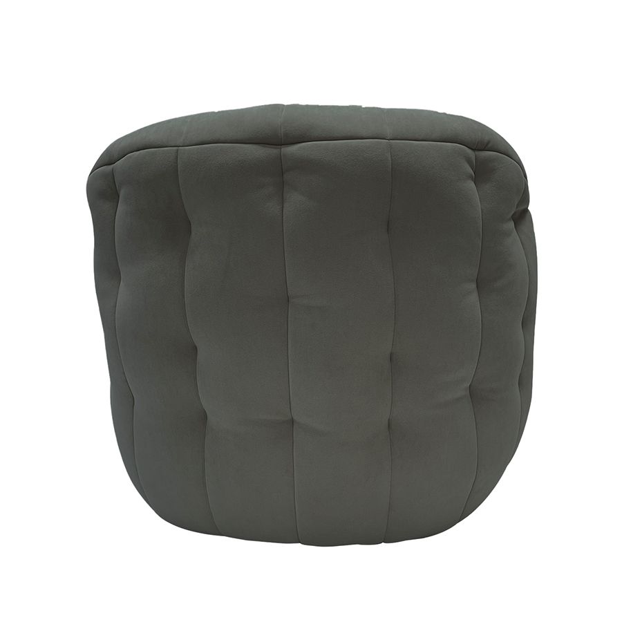 чёрное-графитовое полукруглое бескаркасное кресло Butterfly Sofa велюровое в интерьере гостиная