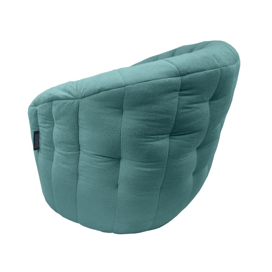 мятное полукруглое бескаркасное кресло Butterfly Sofa в интерьере гостиная