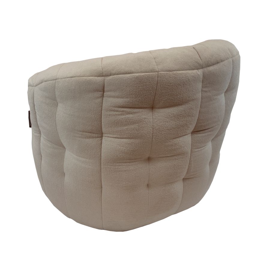 натуральное полукруглое бескаркасное кресло Butterfly Sofa для гостиной, домашнего кинотеатра и офиса — крупный план