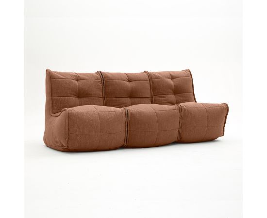 терракотовое модульный диван-кинотеатр Mod3 Movie Couch шенилловое для домашнего кинотеатра и гостиной